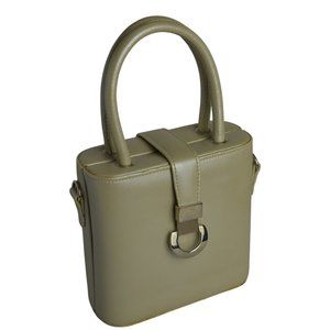 Vintage Eggshell White Top Handle Vegan Leather Handbag